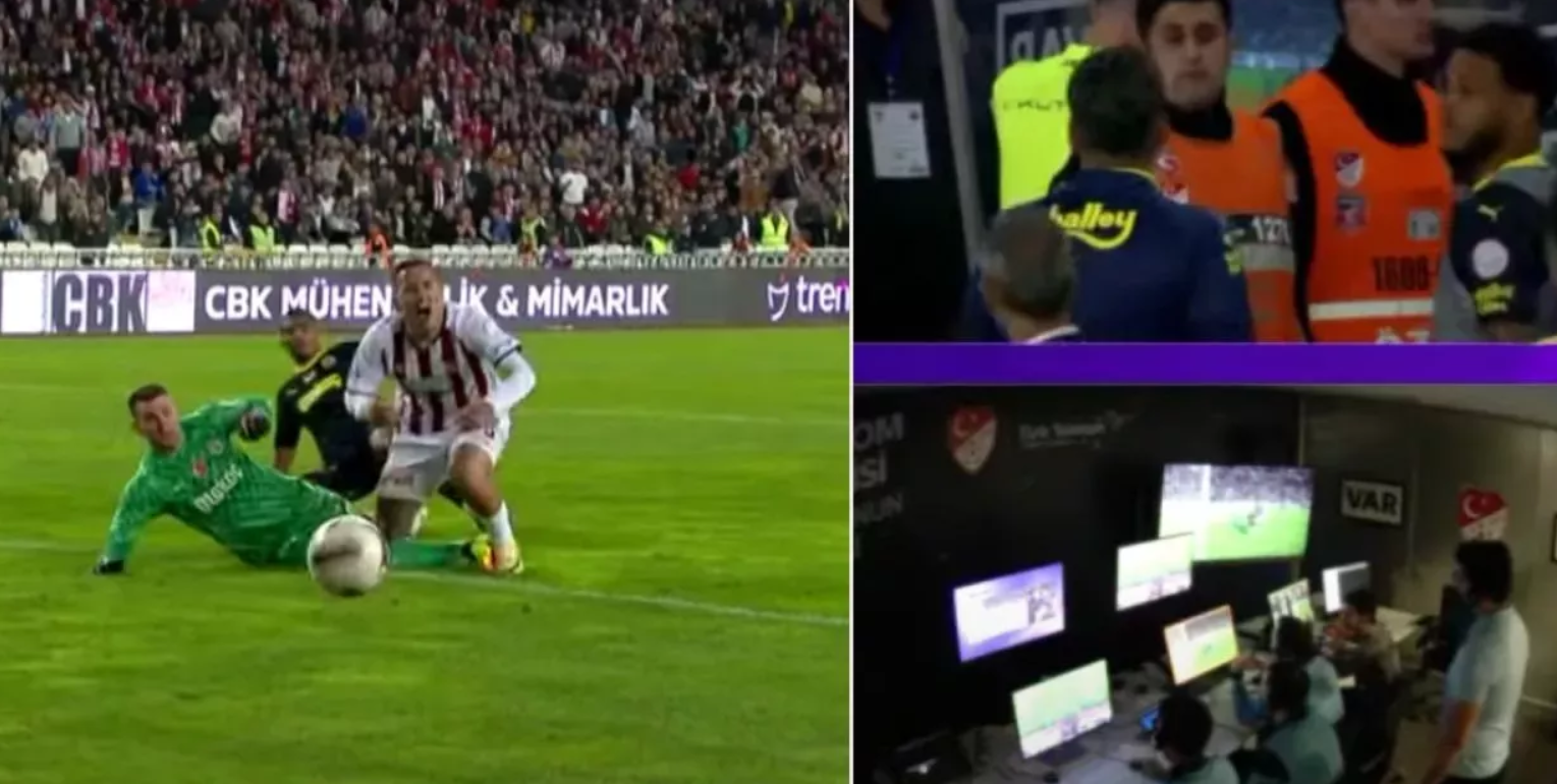 Sivasspor Fenerbahçe Maçındaki Tartışmalı Penaltı Pozisyonu Var Kayıtları Açıklandı