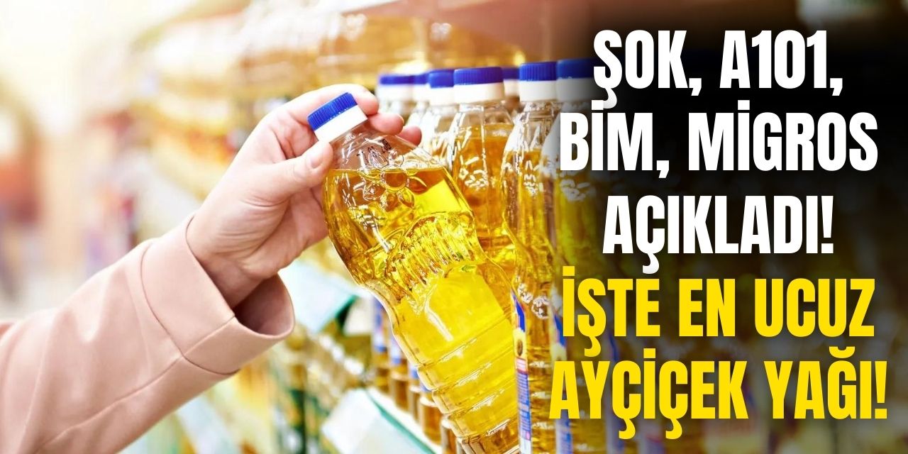 BİM, CARREFOURSA, A101, ŞOK, MİGROS Ayçiçek yağı fiyatları resmen birbiriyle yarışıyor! En ucuz yağ bu markette işte fiyatları